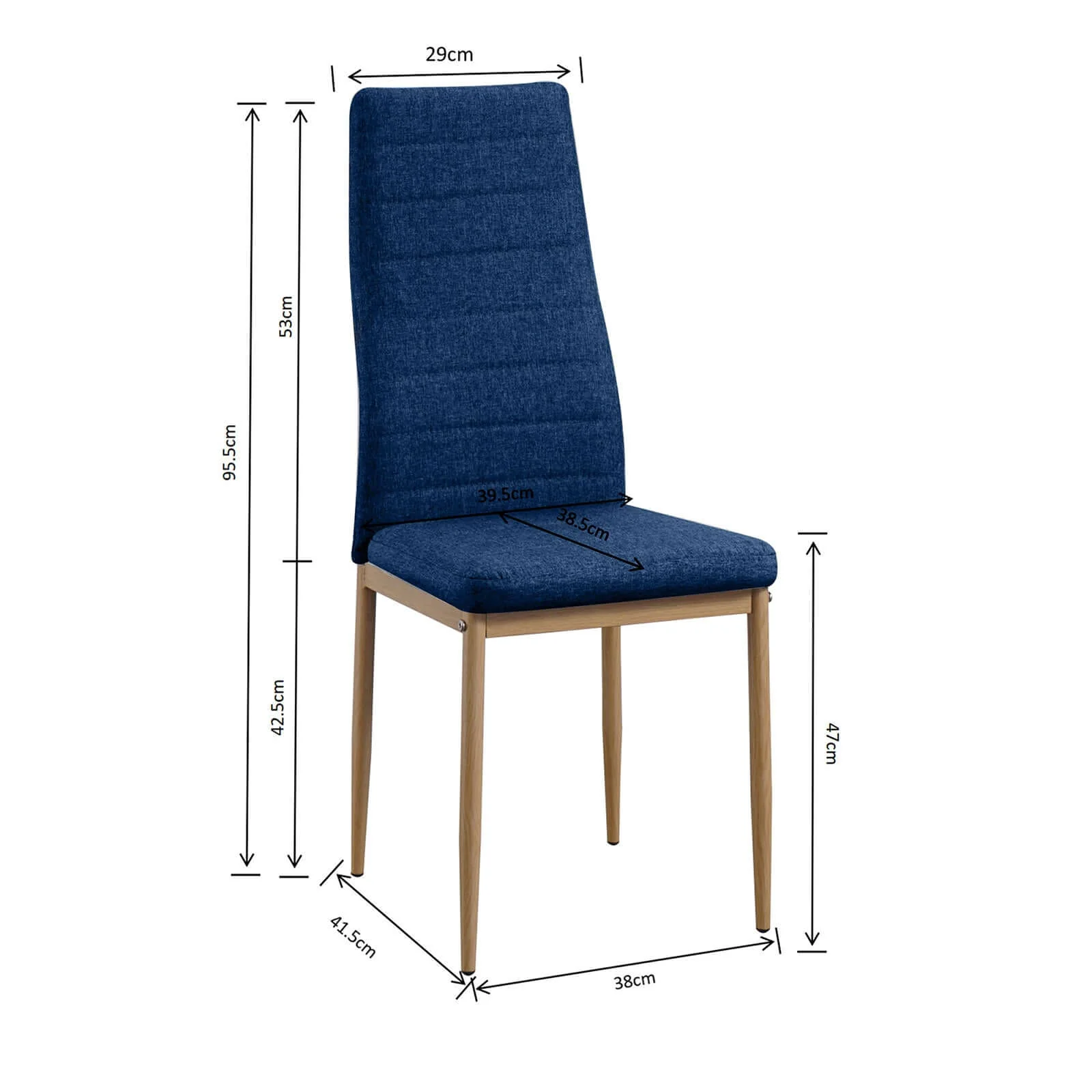 Chaise Carla : Style intemporel en tissu - Image 21