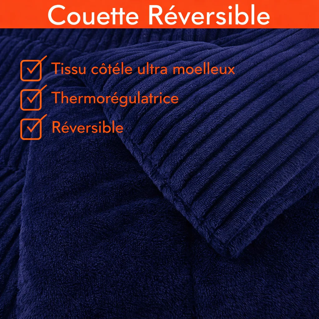 Couette haut de gamme grand froid, réversible - Collection Coton Club - Image 17