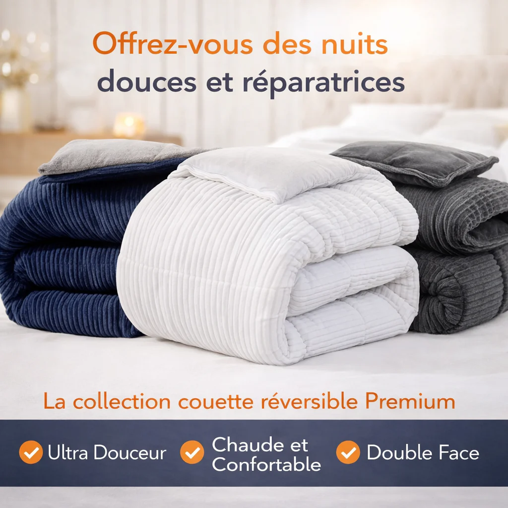 Couette haut de gamme grand froid, réversible - Collection Coton Club - Image 20
