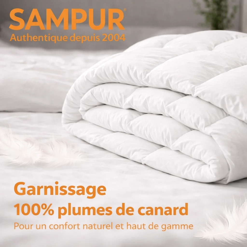 Couette 100% plumes très chaude, qualité 500 g/m² - Collection Luxe Plume - Image 7