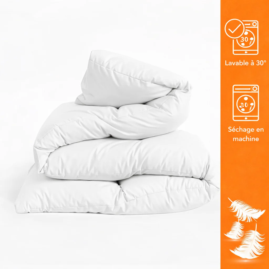 Couette 100% plumes très chaude, qualité 500 g/m² - Collection Luxe Plume - Image 8