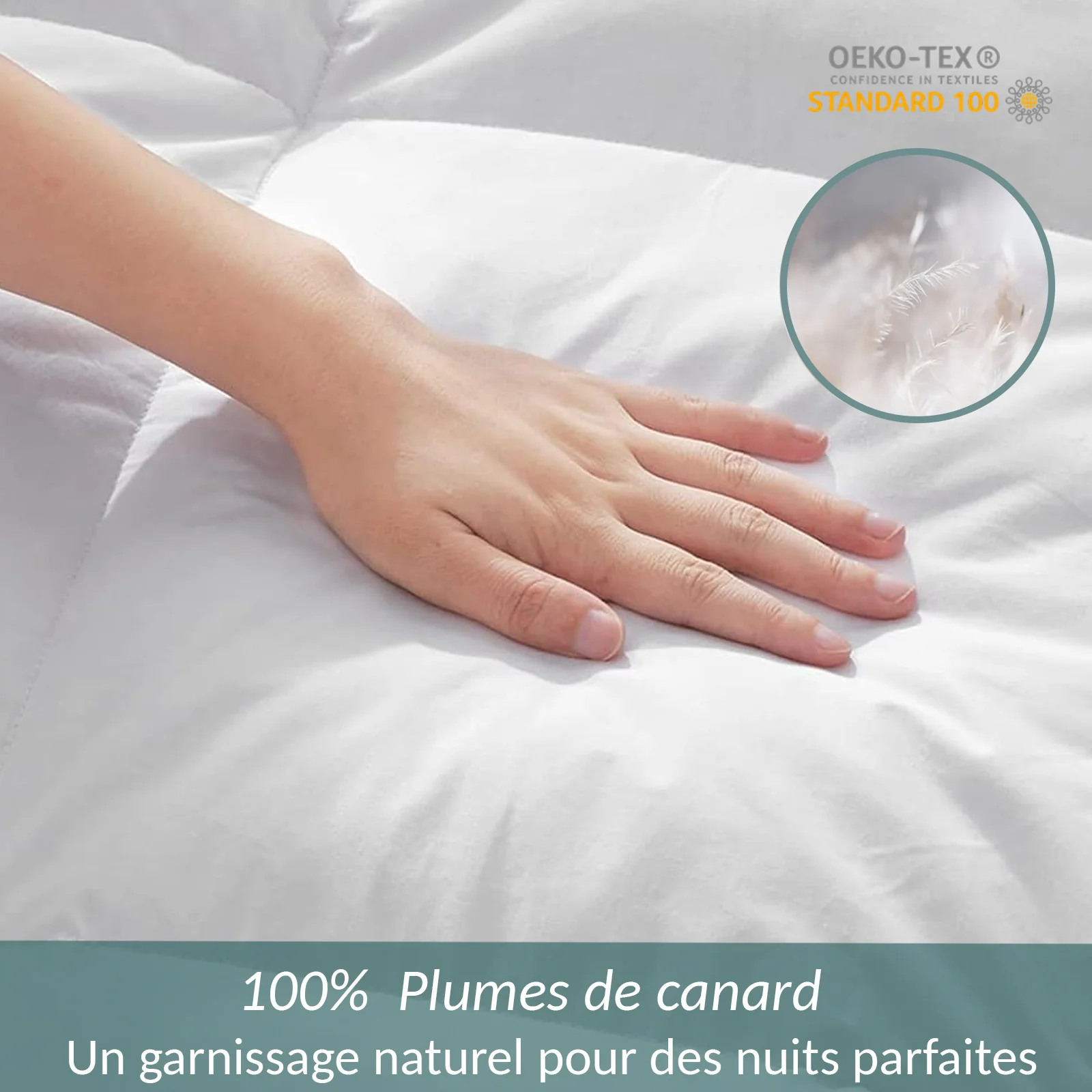 Couette 100% plumes très chaude, qualité 500 g/m² - Collection Luxe Plume - Image 3