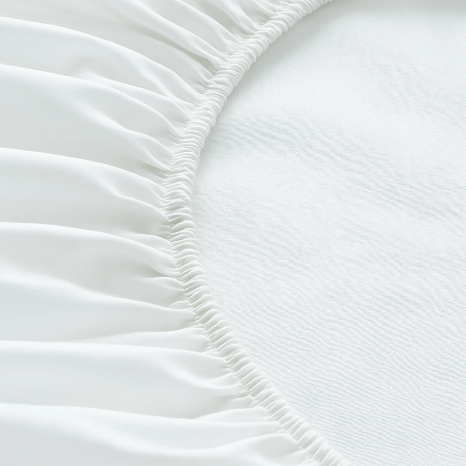 Drap housse élastique, respirant, blanc - Collection Unie - Image 5