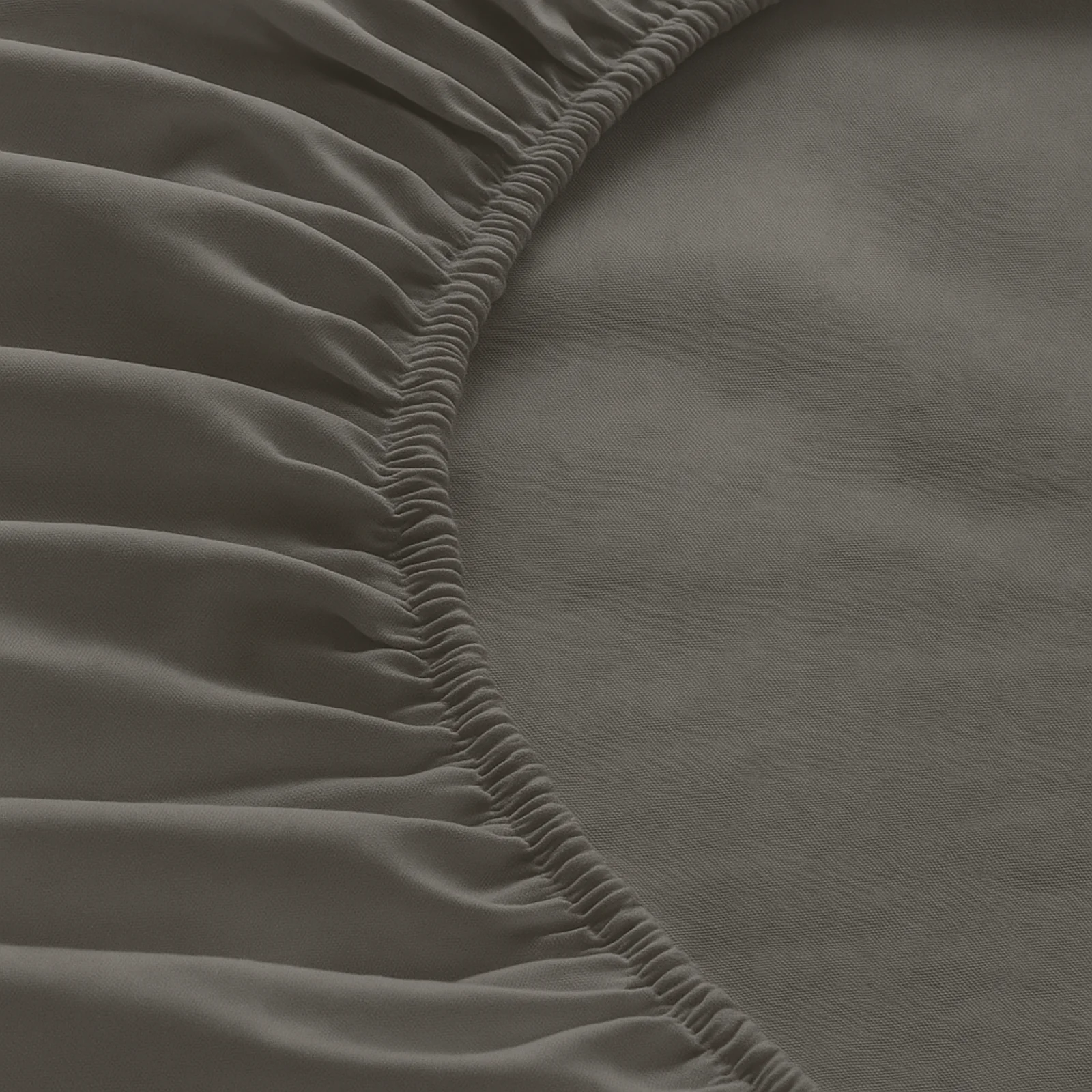Drap housse élastique, respirant, gris foncé - Collection Unie - Image 4