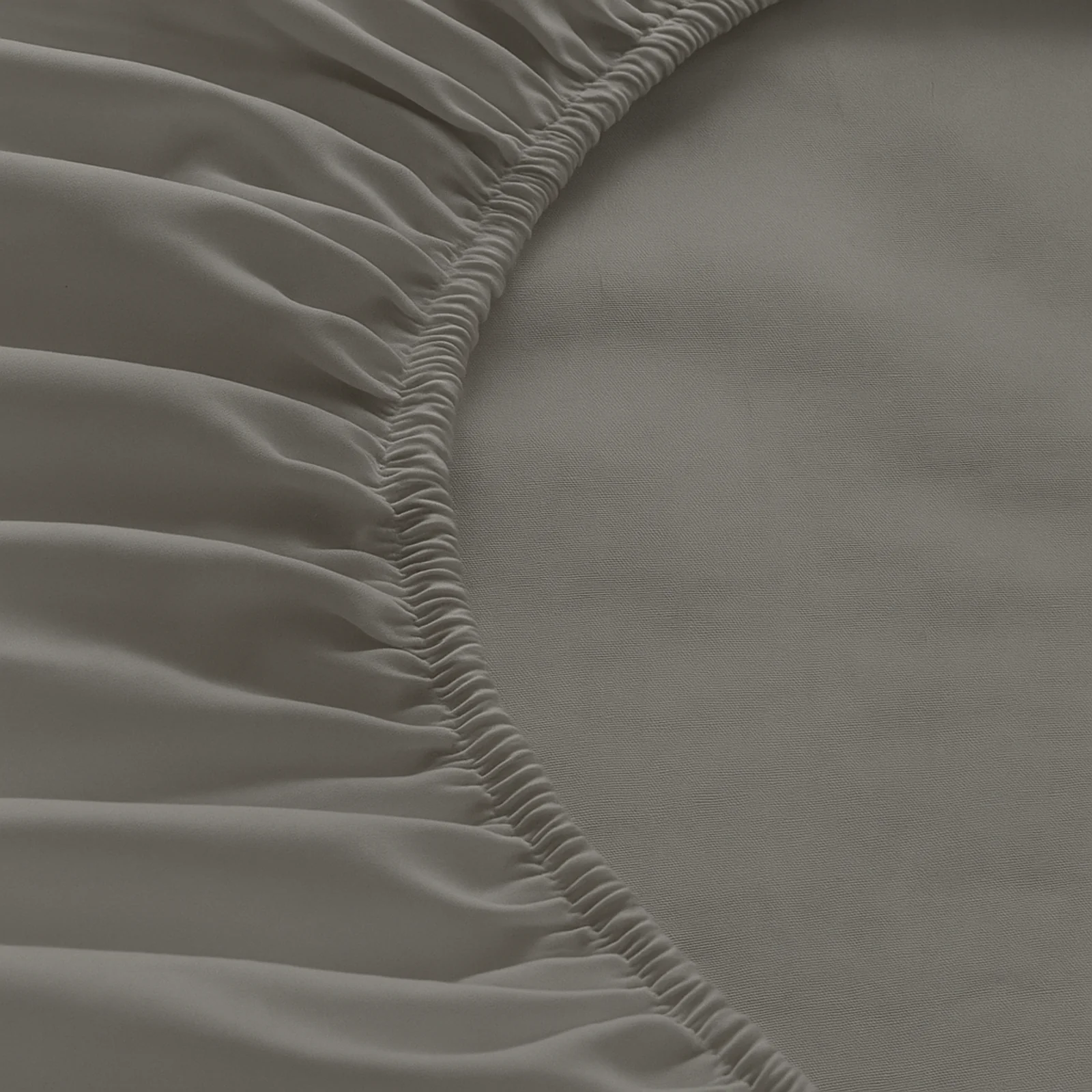Drap housse élastique, respirant, gris clair - Collection Unie - Image 3