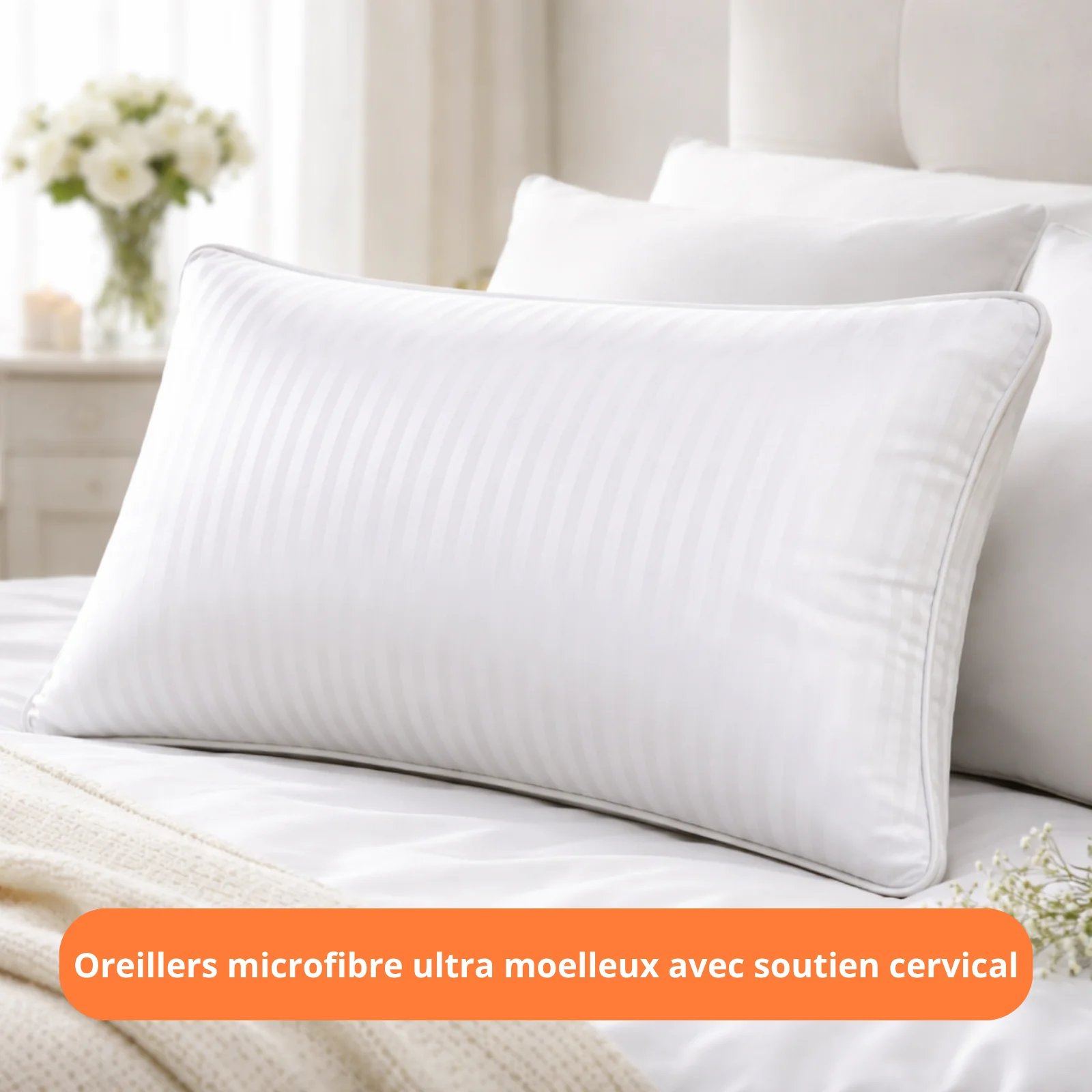 Ensemble literie complet avec matelas et sommier métallique - Collection Basique - Image 4