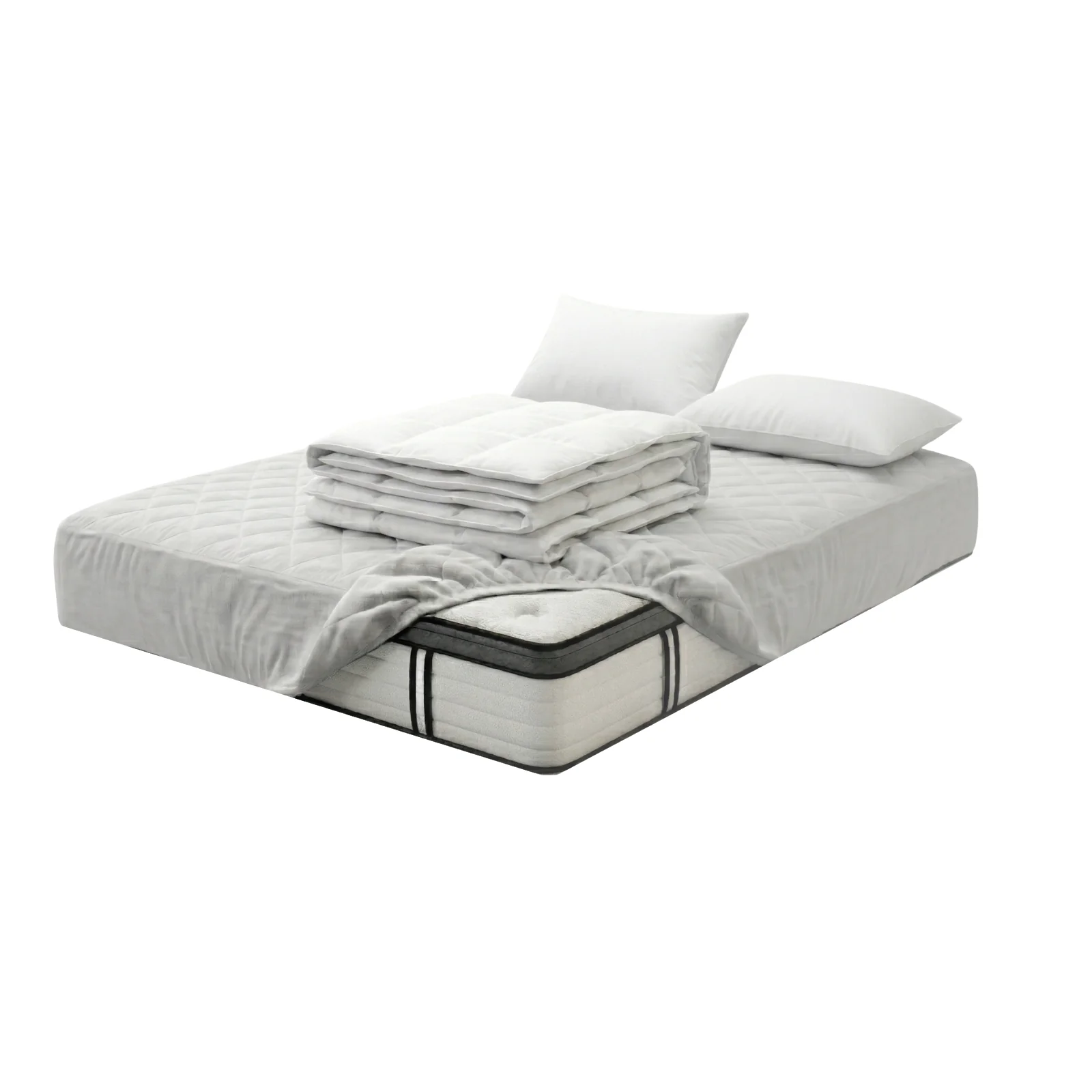 Ensemble literie avec matelas mémoire de forme et accessoires - Collection Ultra Basique