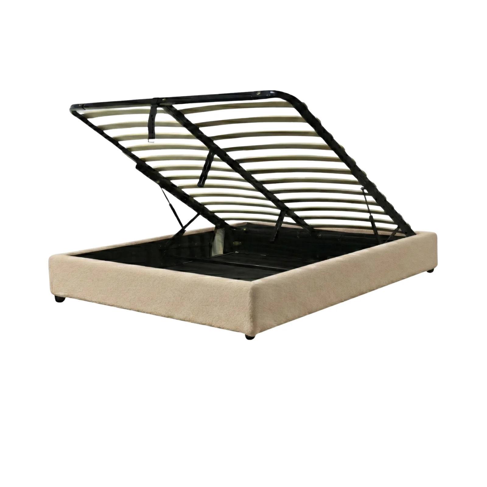 Lit coffre bouclette, lattes flexibles, grand espace de stockage - Collection Vegas - Image 9