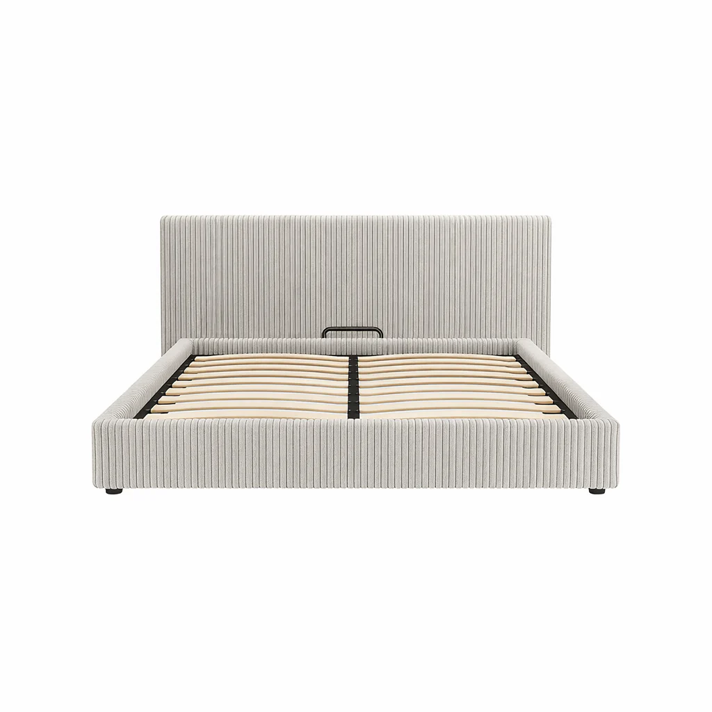 Lit coffre électrique avec tête de lit, velours côtelé, télécommande - Collection Futura design - Image 8