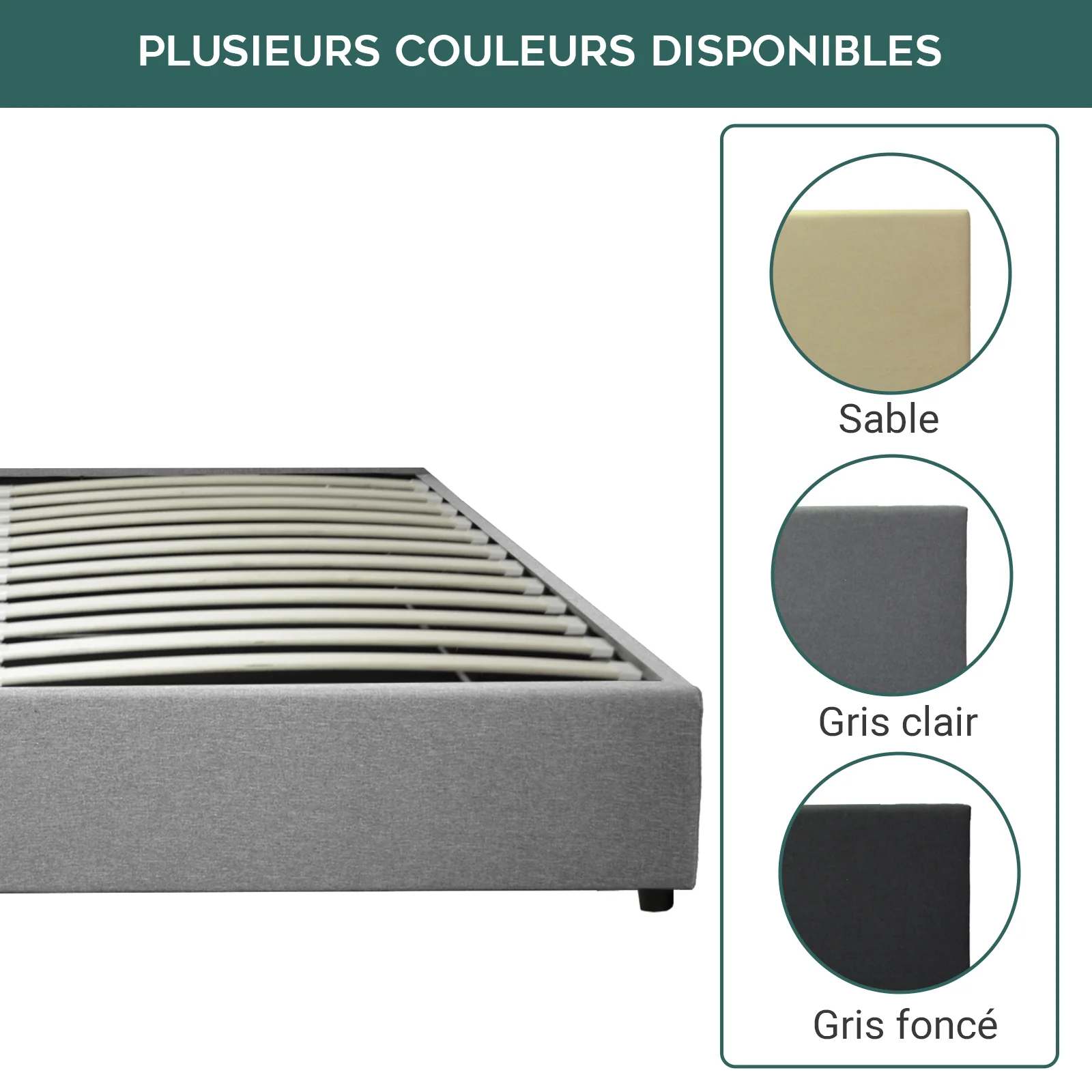 Lit coffre électrique avec tête de lit, tissu, télécommande - Collection Futura design - Image 5