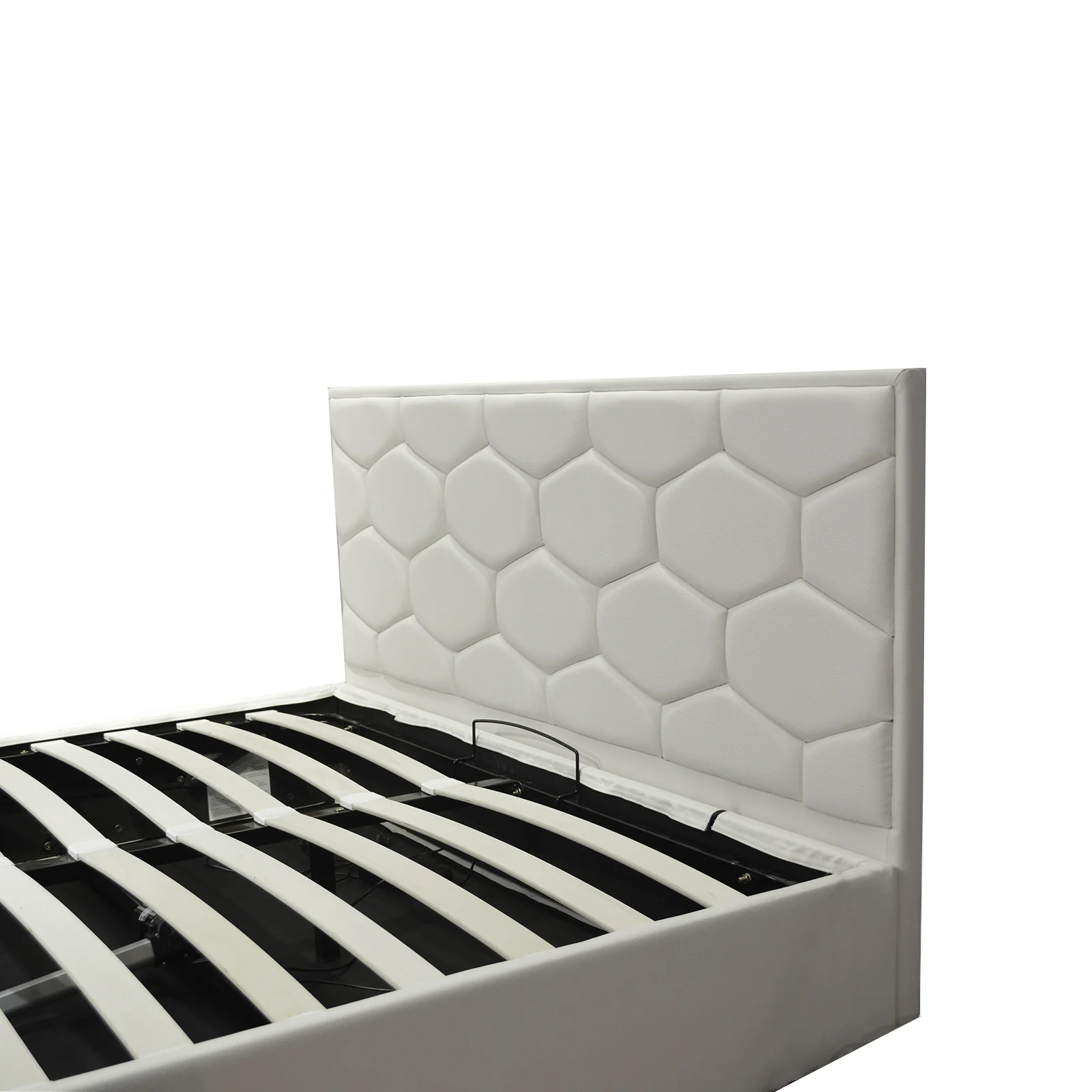 Lit coffre VariLuxe innovant - Tête de lit interchangeable : Simili cuir et grand coffre - Image 11