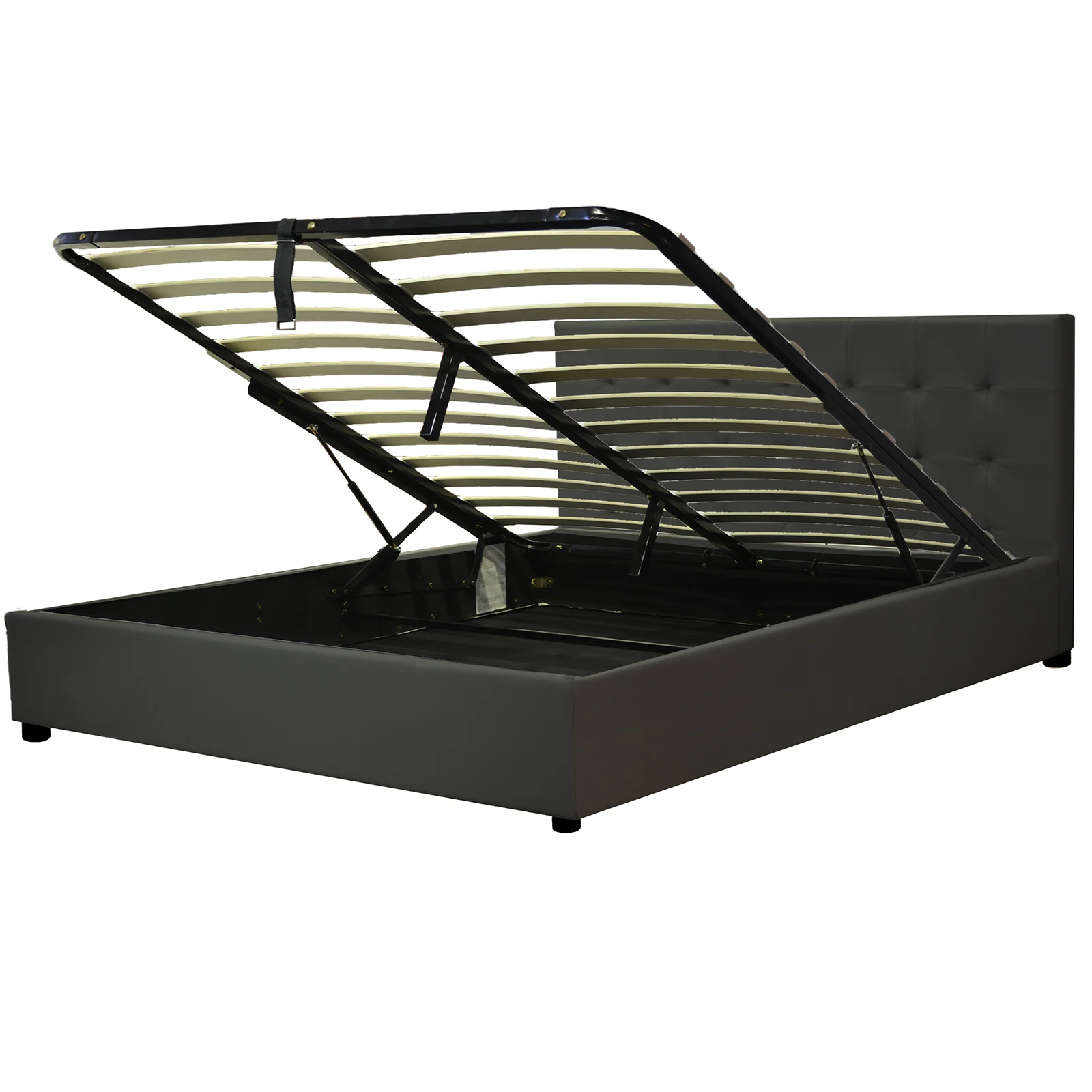 Lit coffre VariLuxe innovant - Tête de lit interchangeable : Simili cuir et grand coffre - Image 45