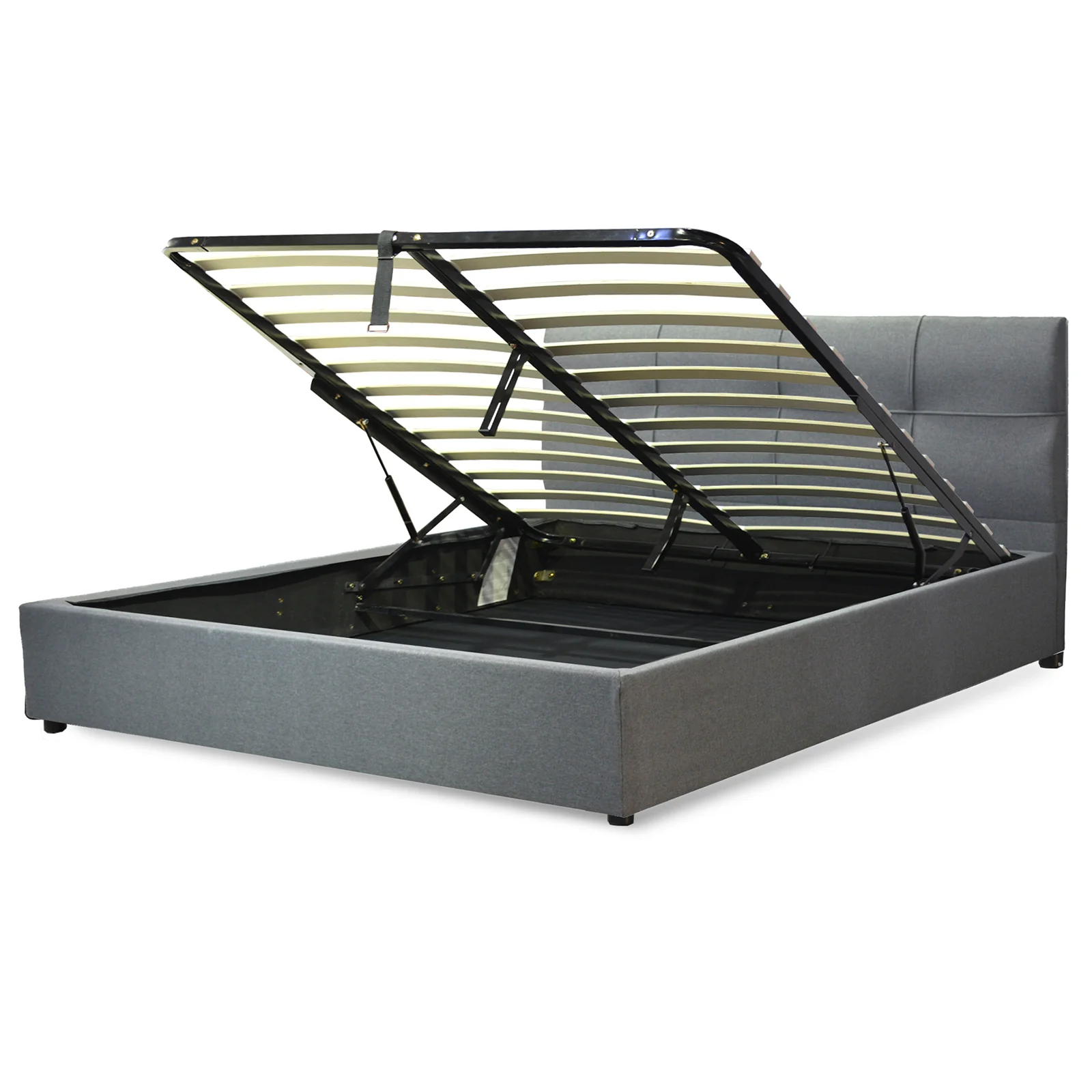 Lit coffre VariLuxe innovant - Tête de lit interchangeable : Tissu et grand coffre - Image 3