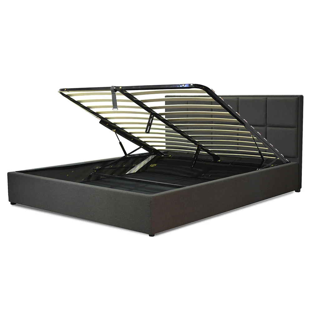 Lit coffre VariLuxe innovant - Tête de lit interchangeable : Tissu et grand coffre - Image 41