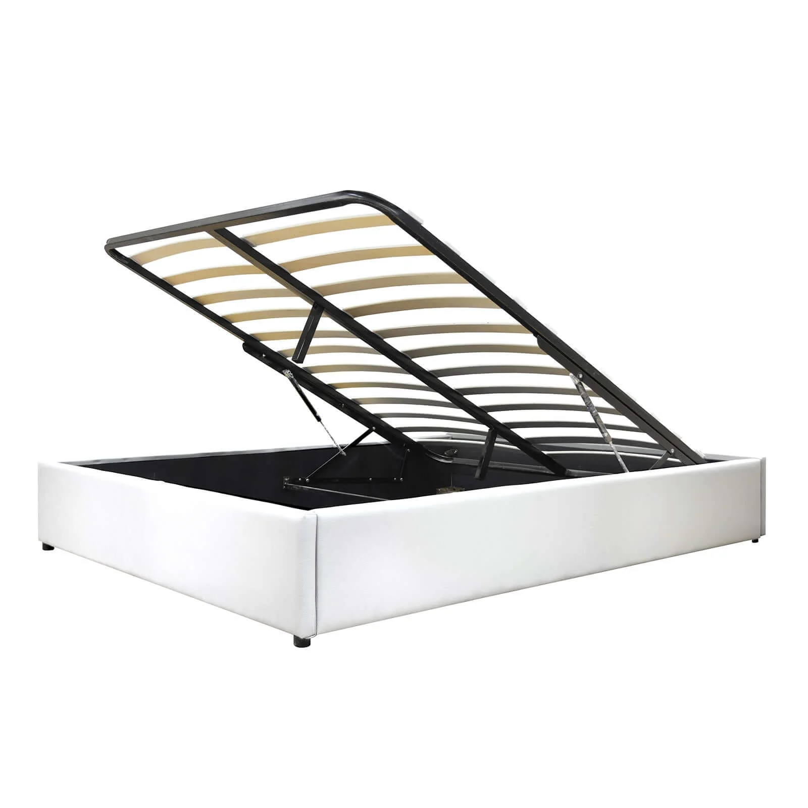 Lit coffre simili cuir, lattes flexibles, grand espace de stockage - Collection Vegas - Image 4