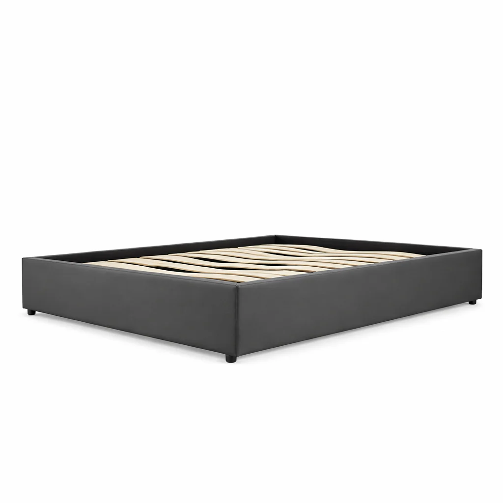 Lit coffre simili cuir, lattes flexibles, grand espace de stockage - Collection Vegas - Image 7