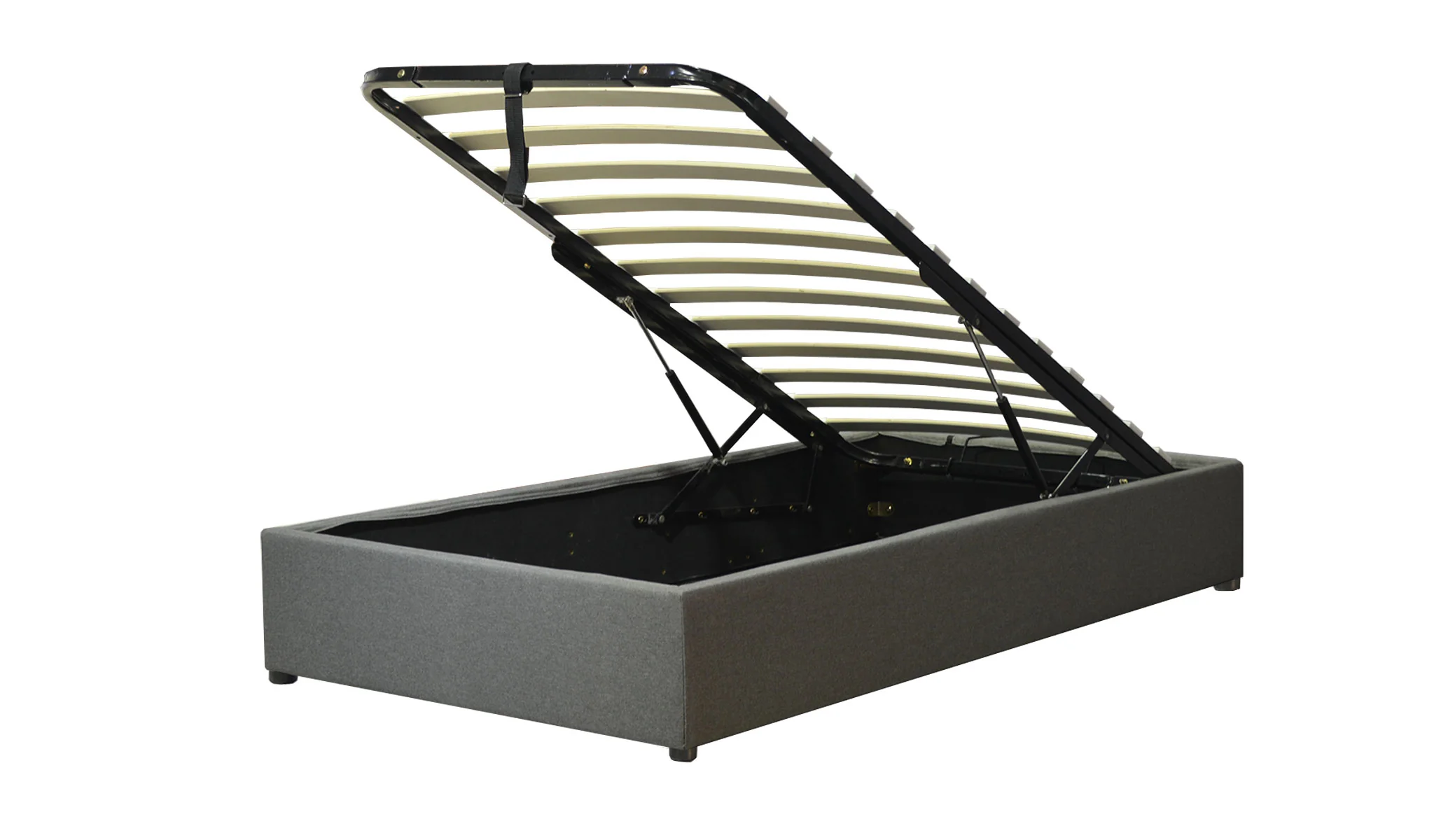 Lit coffre tissu, lattes flexibles, grand espace de stockage - Collection Vegas - Image 11