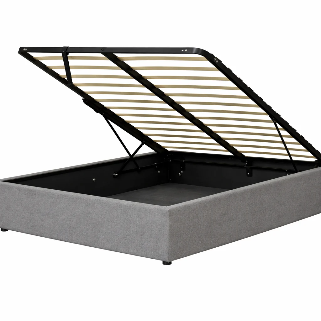 Lit coffre tissu, lattes flexibles, grand espace de stockage - Collection Vegas - Image 16