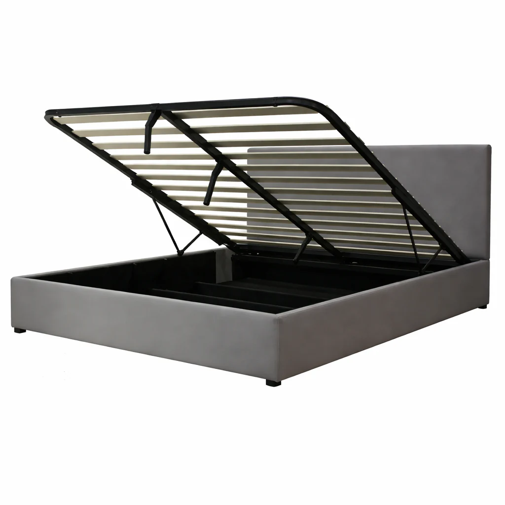 Lit coffre simili cuir, tête de lit, grand espace de stockage - Collection Versailles - Image 8