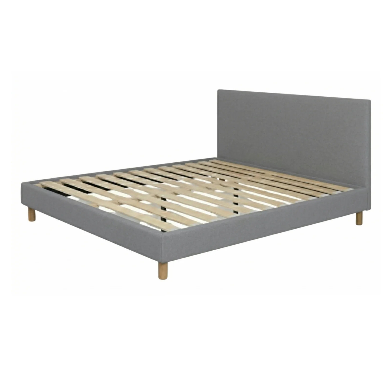 Lit tissu, tête de lit, sommier à lattes bois - Collection Prince - Image 7