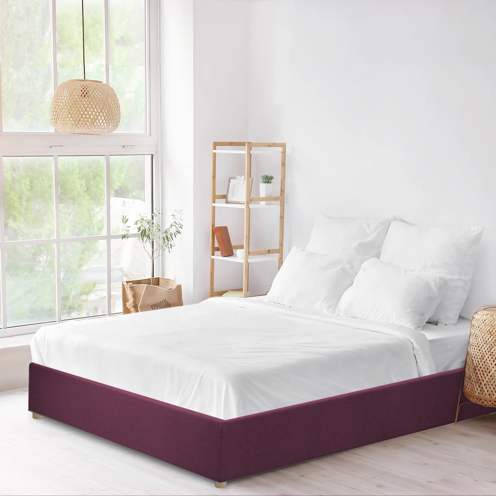 Lit déhoussable Magic'Bed : revêtement extérieur élégant en tissu et sommier à lattes flexibles en bois - Image 4