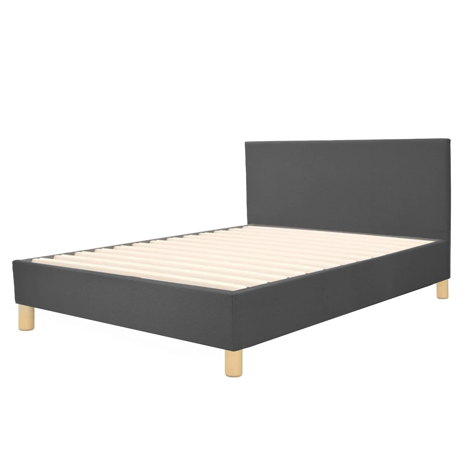 Lit plat Versailles : tissu et sommier fixe à lattes en bois - Image 6