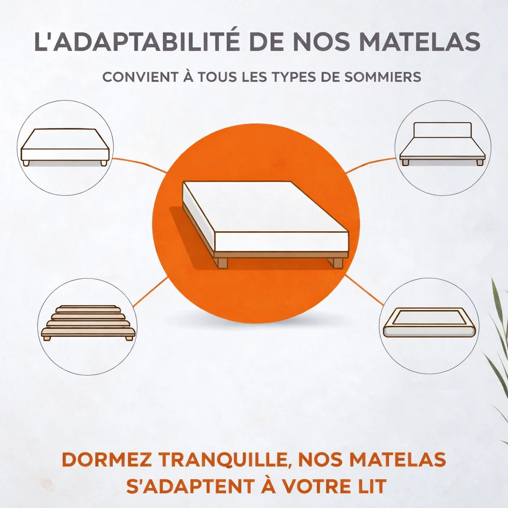 Matelas mémoire de forme, surmatelas intégré - Collection César - Image 11