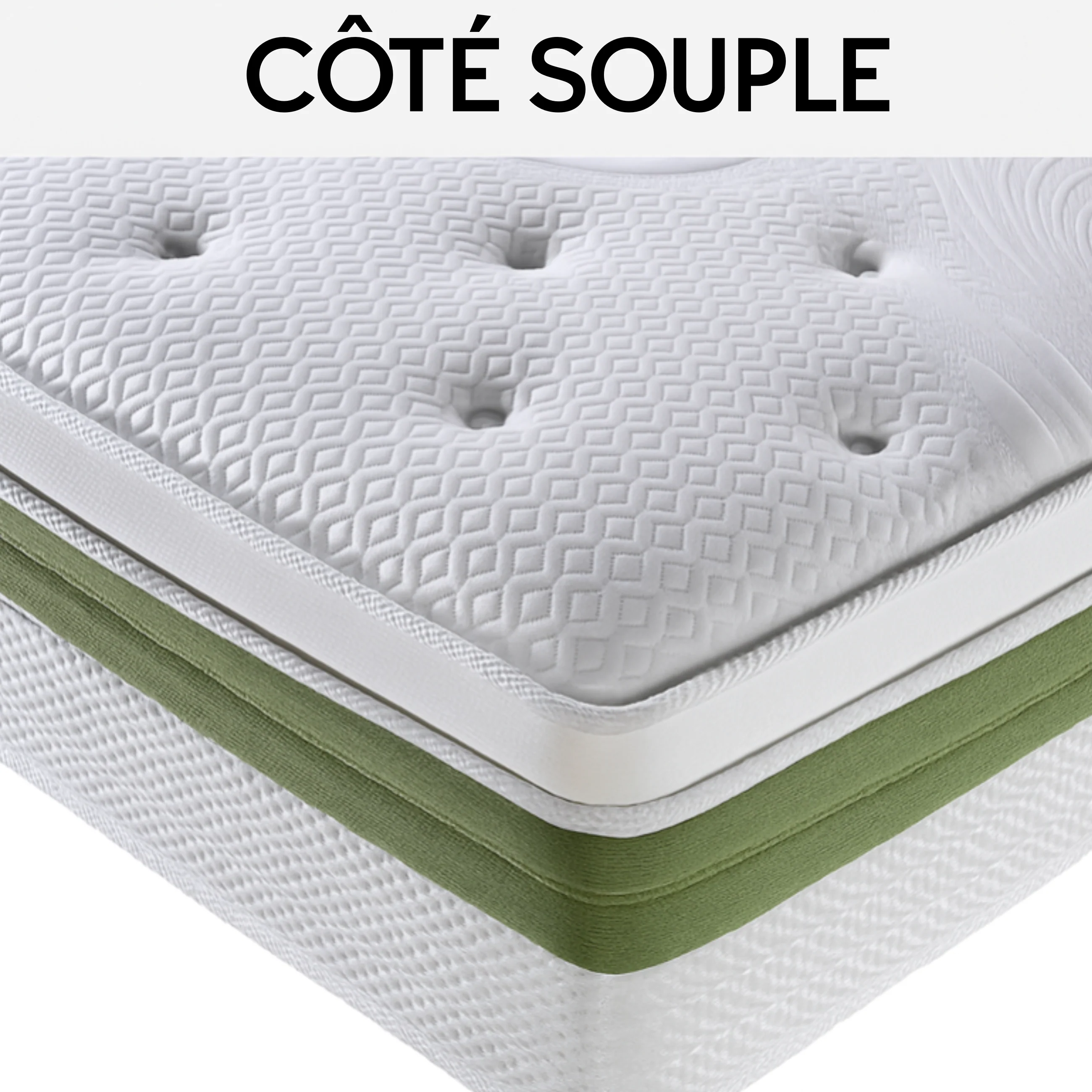 Matelas 2 conforts : Un côté ferme, un côté souple - Collection Bi-confort - Image 6