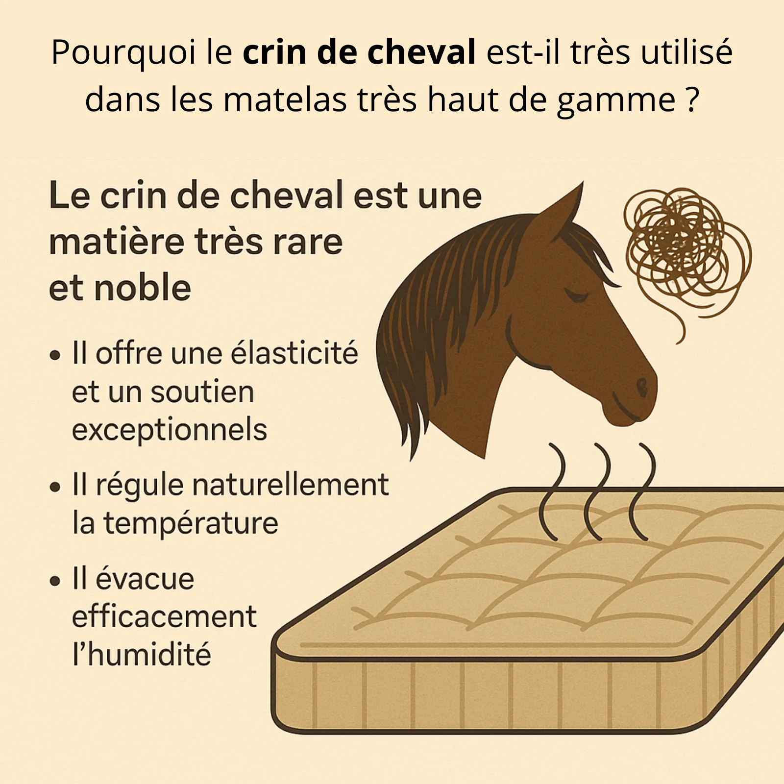 Matelas latex, crin de cheval, mémoire de forme et ressorts - Collection Signature - Image 6