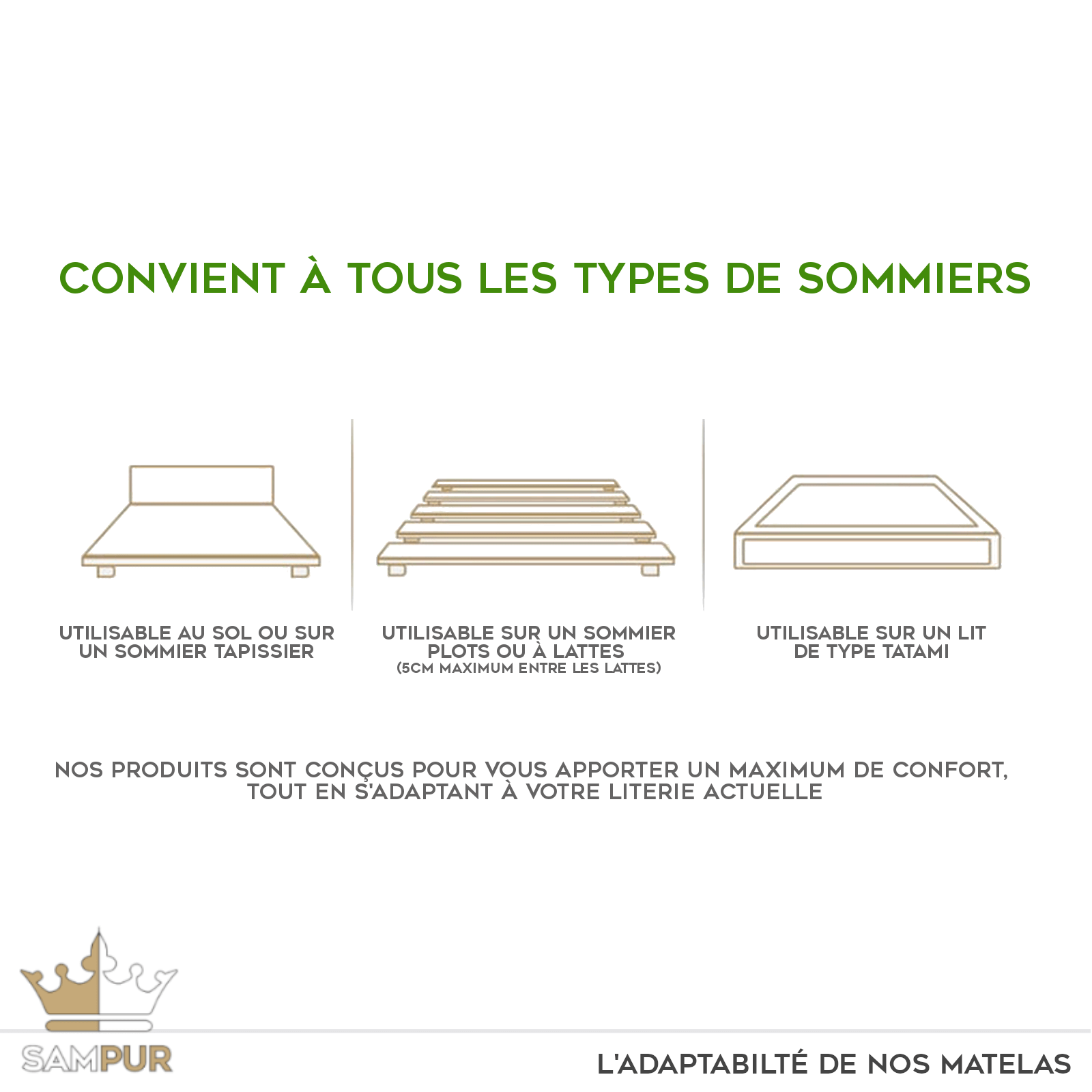 Matelas mémoire de forme, ressorts ensachés - Collection Skyline - Image 11