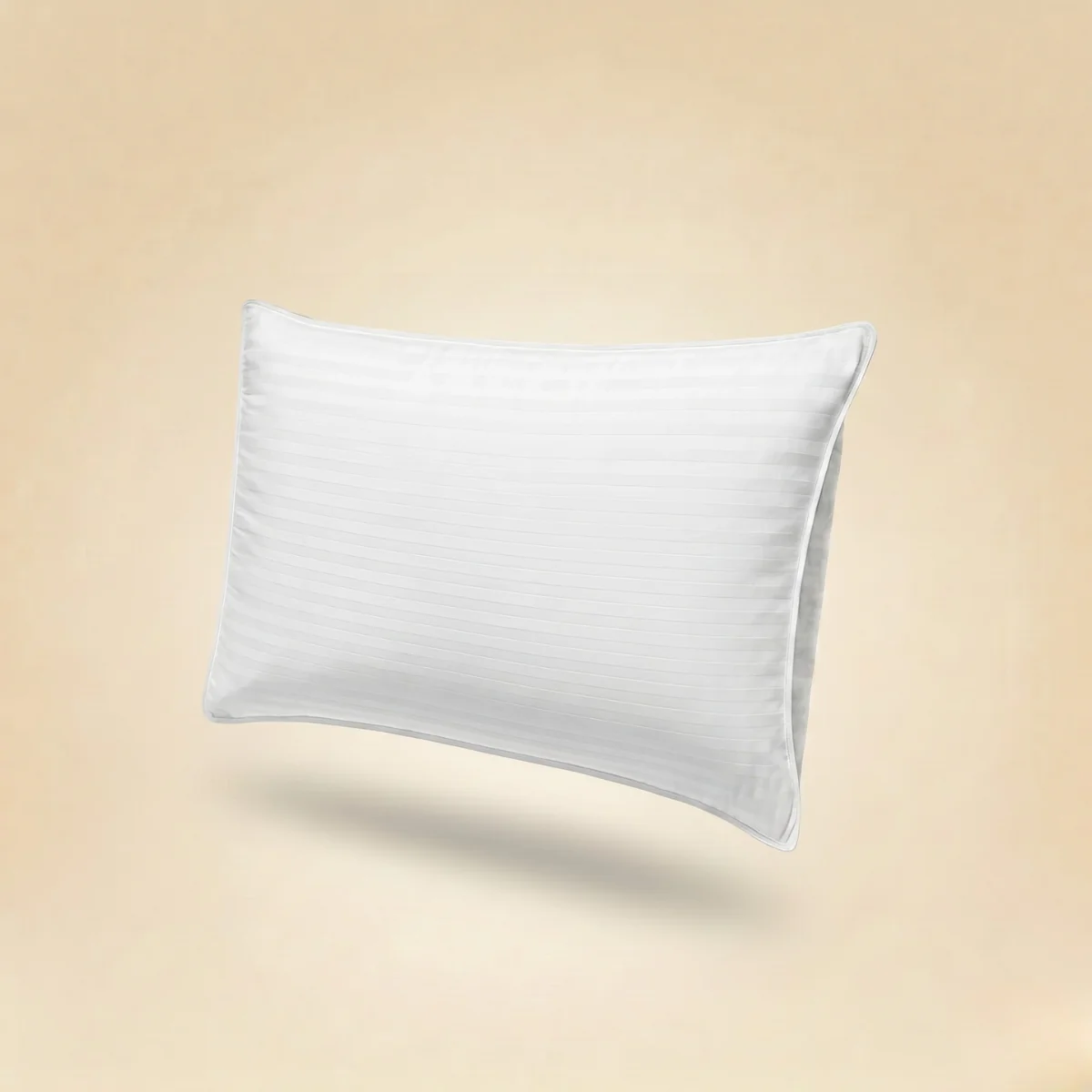 Oreiller plumes de canard et duvet, jacquard strié, confort équilibré - Collection Duvet