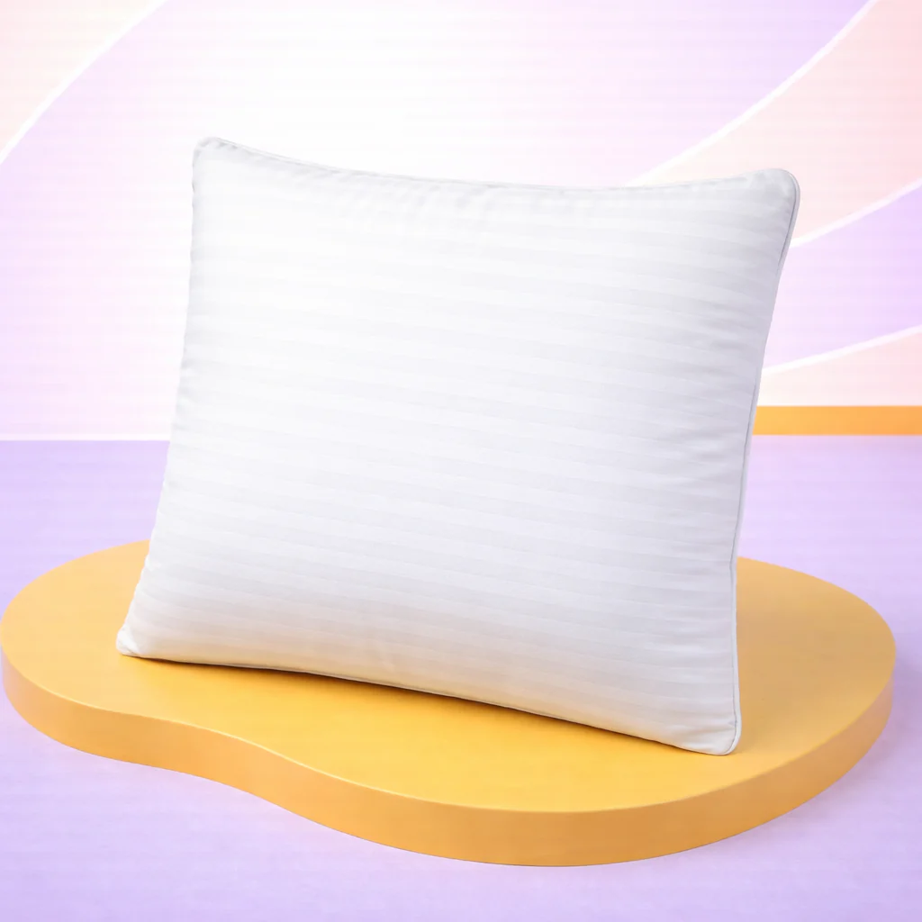 Oreiller plumes de canard et duvet, jacquard strié, confort équilibré - Collection Duvet - Image 12