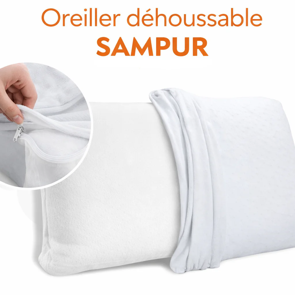 Oreiller mémoire de forme, ergonomique, déhoussable - Collection Bonne Fête - Image 14
