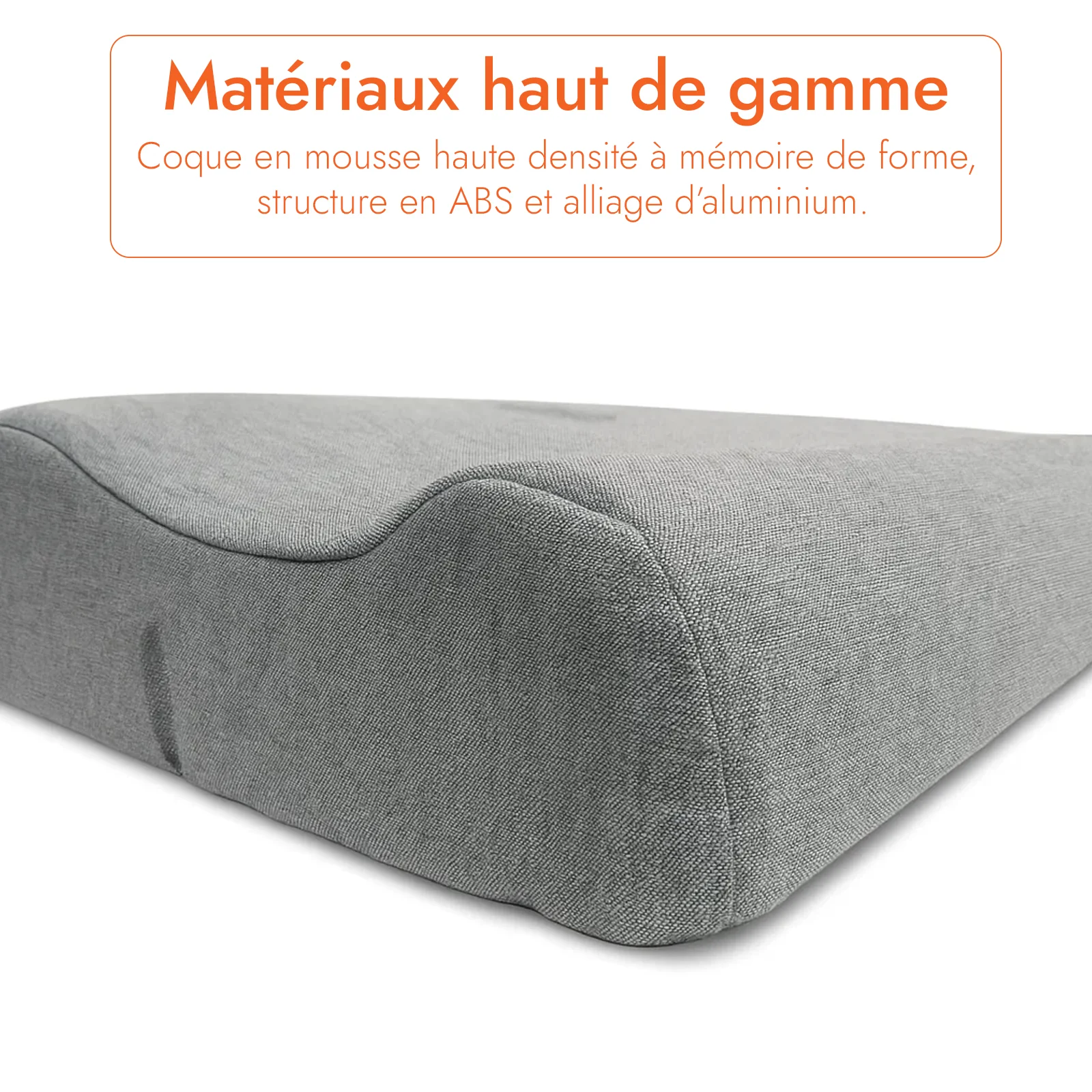 Dispositif révolutionnaire breveté avec centrale et calculateur intelligent automatique anti-ronflement, massage cervical et mémoire de forme - Collection Bien-Être - Image 7