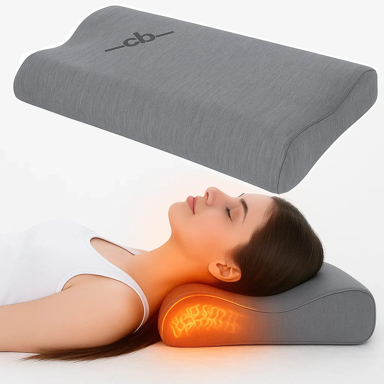 Dispositif révolutionnaire breveté avec centrale et calculateur intelligent automatique anti-ronflement, massage cervical et mémoire de forme - Collection Bien-Être - Image 8
