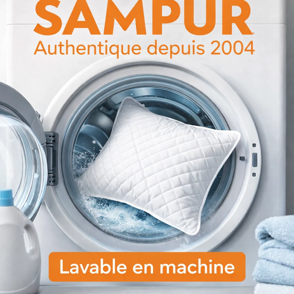 Oreiller moelleux, soutien cervical ergonomique, microfibre respirante - Collection Happy - Image 13