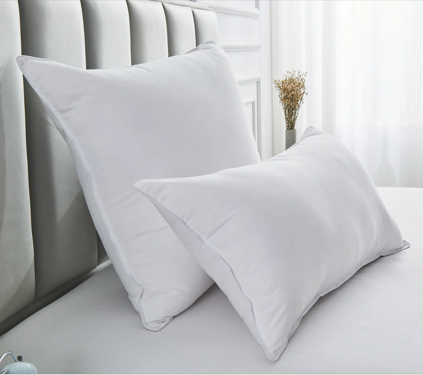 Oreiller moelleux, soutien cervical ergonomique, microfibre respirante - Collection Happy - Image 4