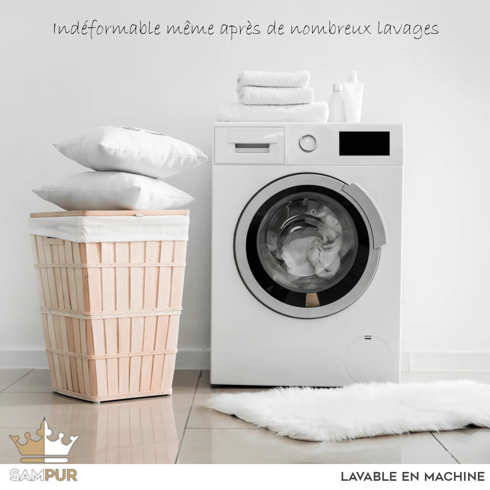 Oreiller moelleux, soutien cervical ergonomique, microfibre respirante - Collection Happy - Image 9