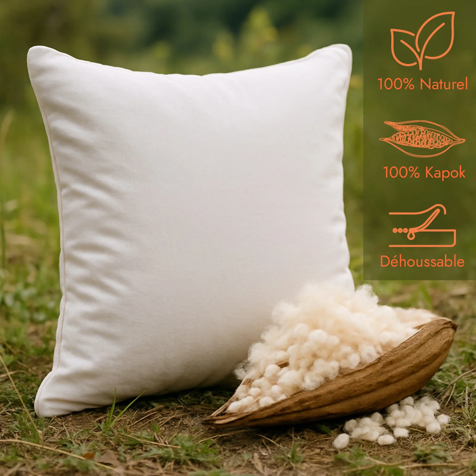 Oreiller kapok 100% naturel, ergonomique, organique - Collection Kapok - Image 3