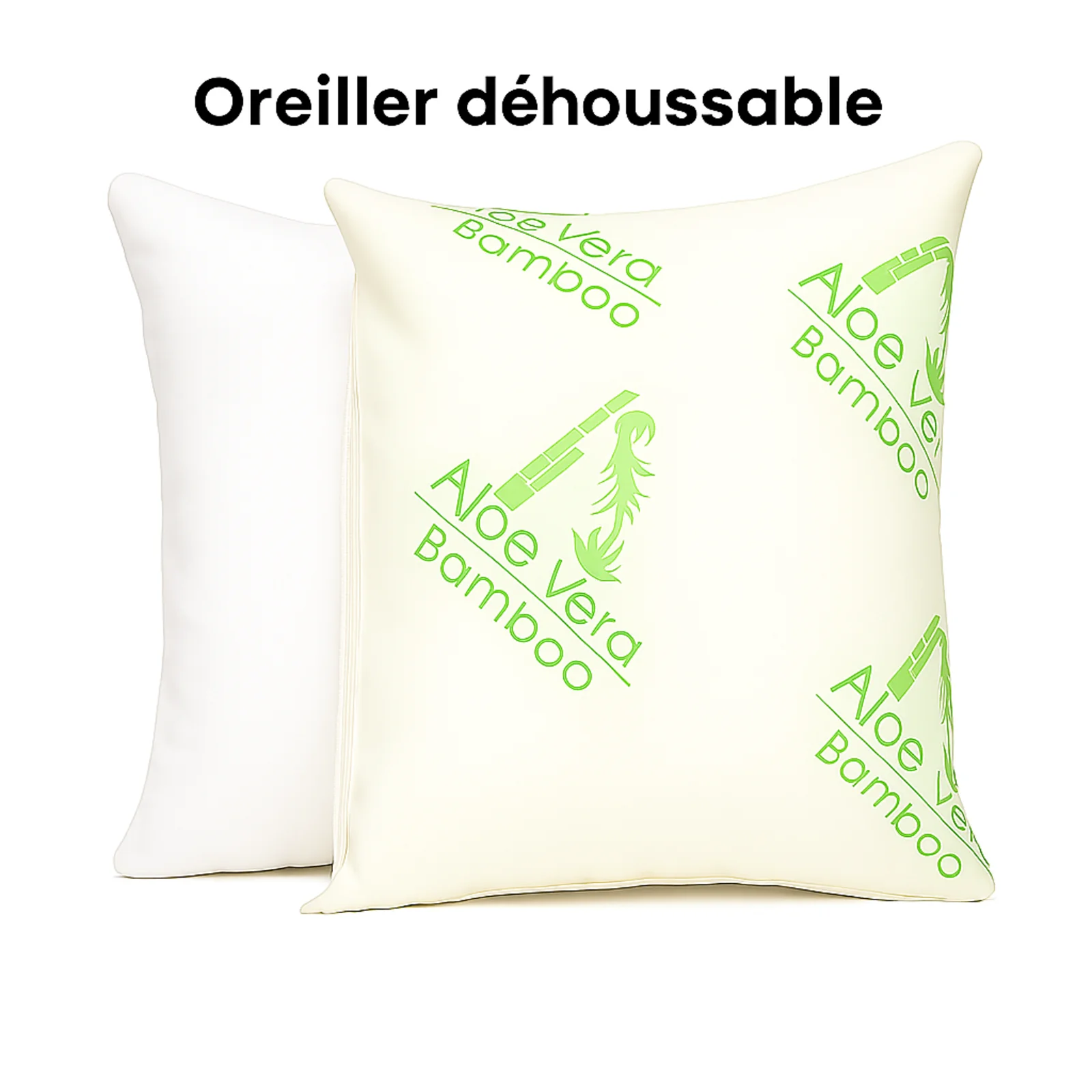 Oreiller aloe vera microfibre hypoallergénique, bambou - Collection Natura - Image 4