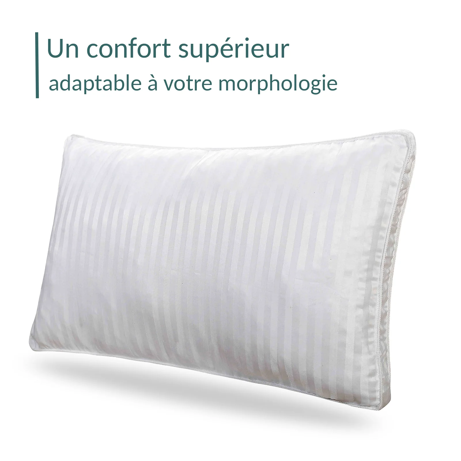 Oreiller microfibre hypoallergénique, 8 cm - Collection Palace - Image 4