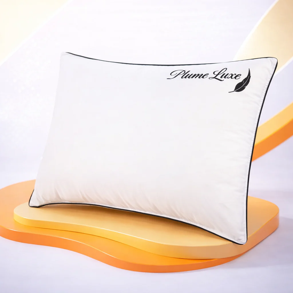Oreiller plume de canard, coutil coton, ergonomique - Collection Luxe - Image 11