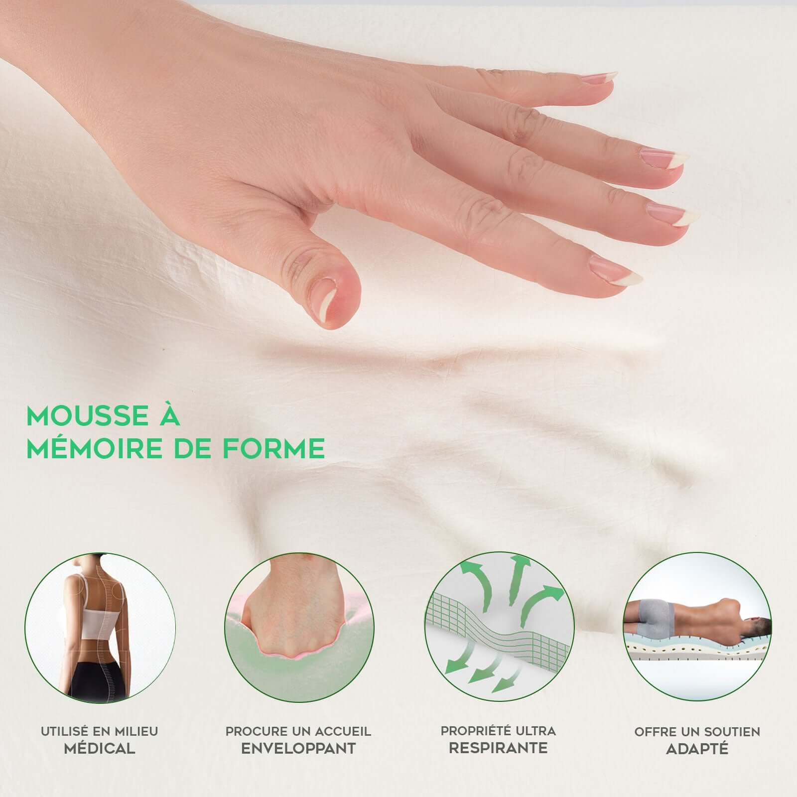 Pack lit électrique orthopédique, simili cuir blanc, matelas inclus - Collection Technoflex - Image 8