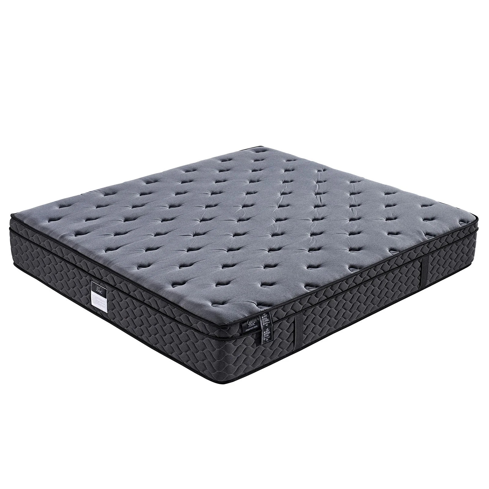 Pack lit, sommier tissu Eva gris foncé, matelas bio - Collection Luxury - Image 9