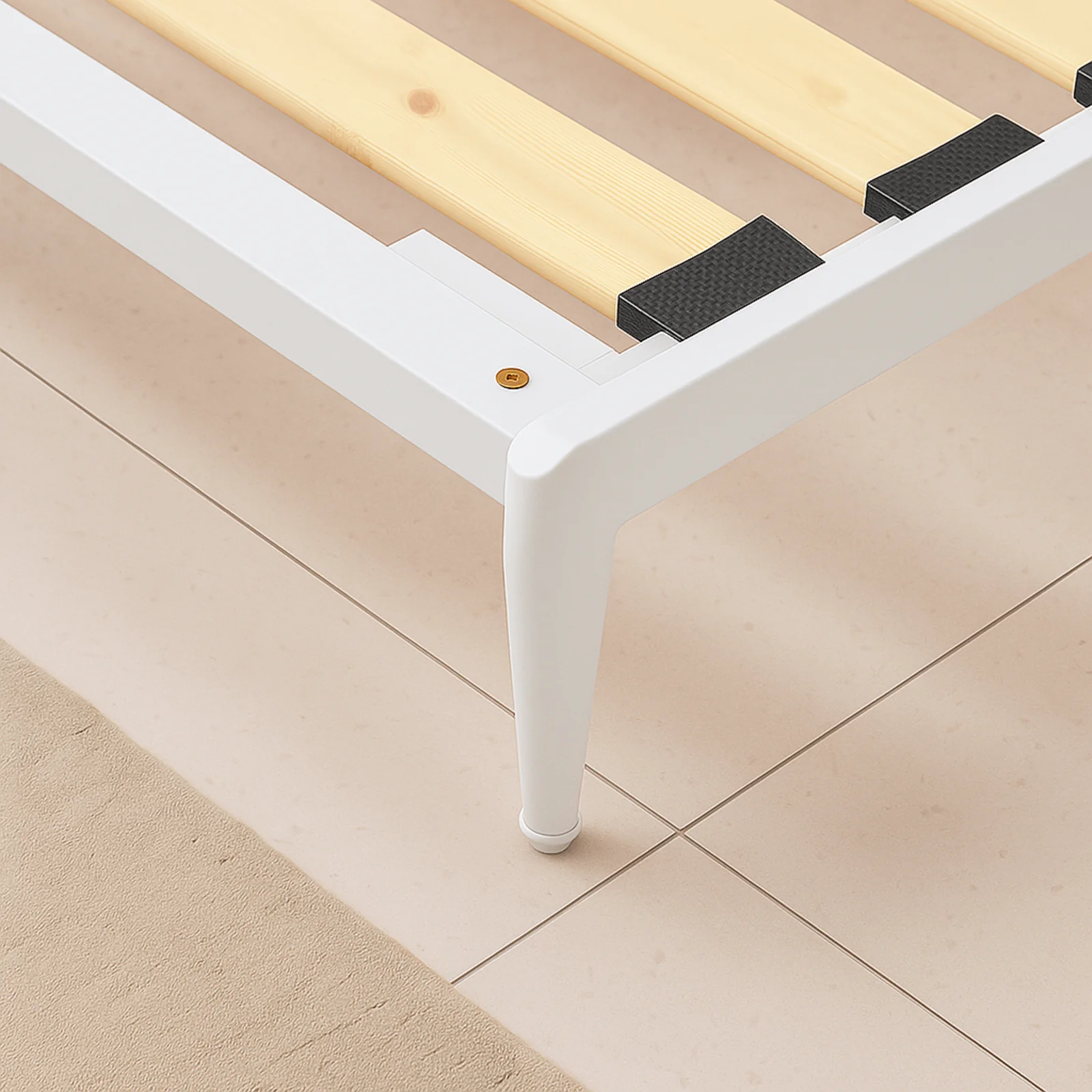 Sommier lit design style industriel, lattes larges, cadre à lattes - Collection Loft - Image 8