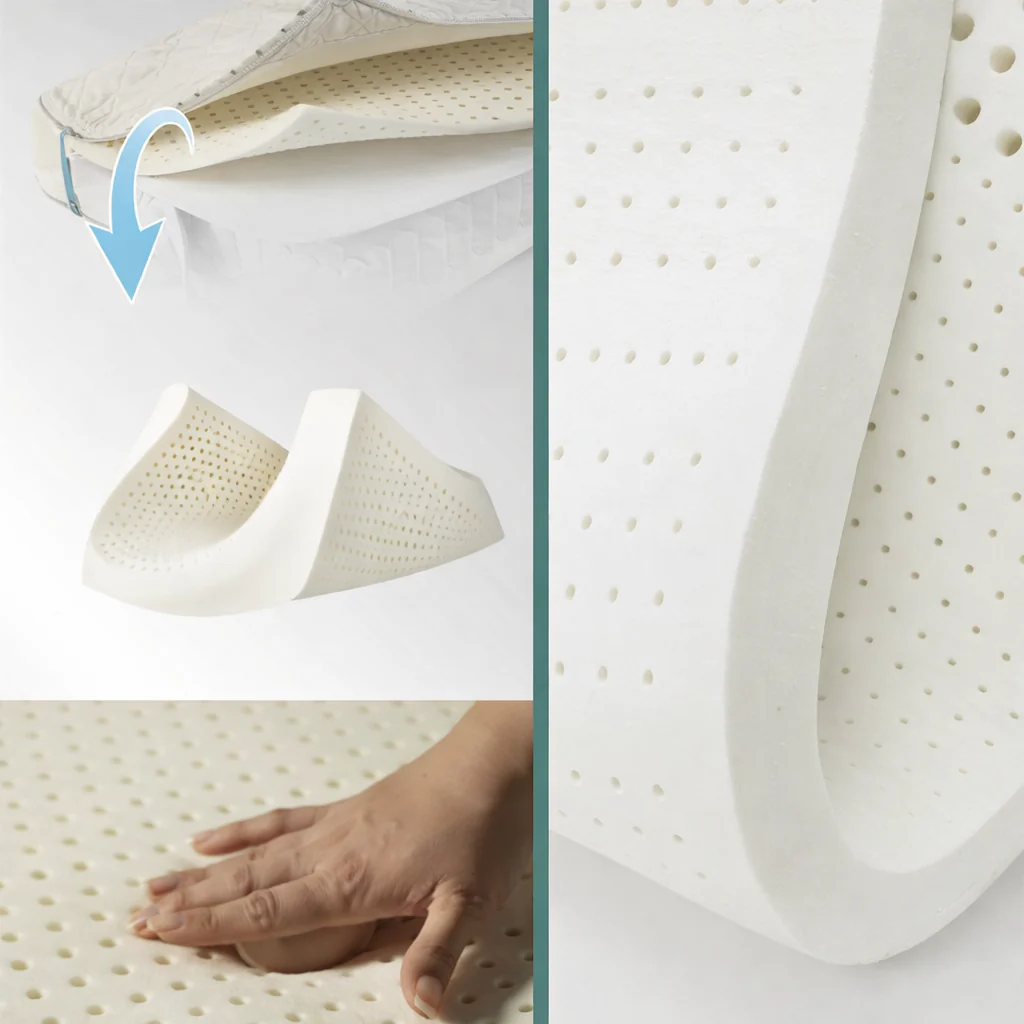 Surmatelas latex et mémoire de forme, enveloppe Bamboo - Collection Latex - Image 11