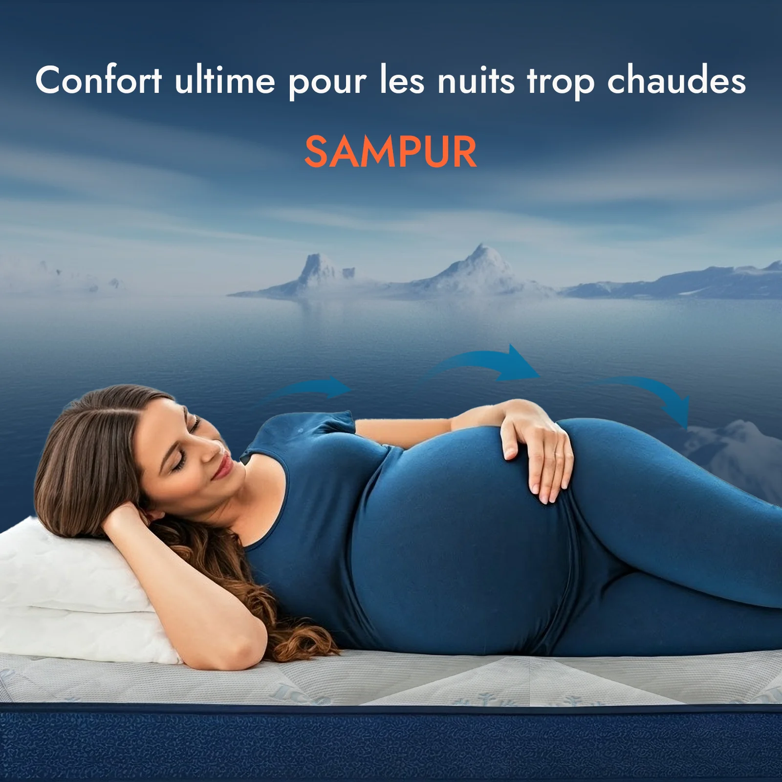 Surmatelas tissu Ice Cool, été, bonnet élastique – Collection été - Image 3