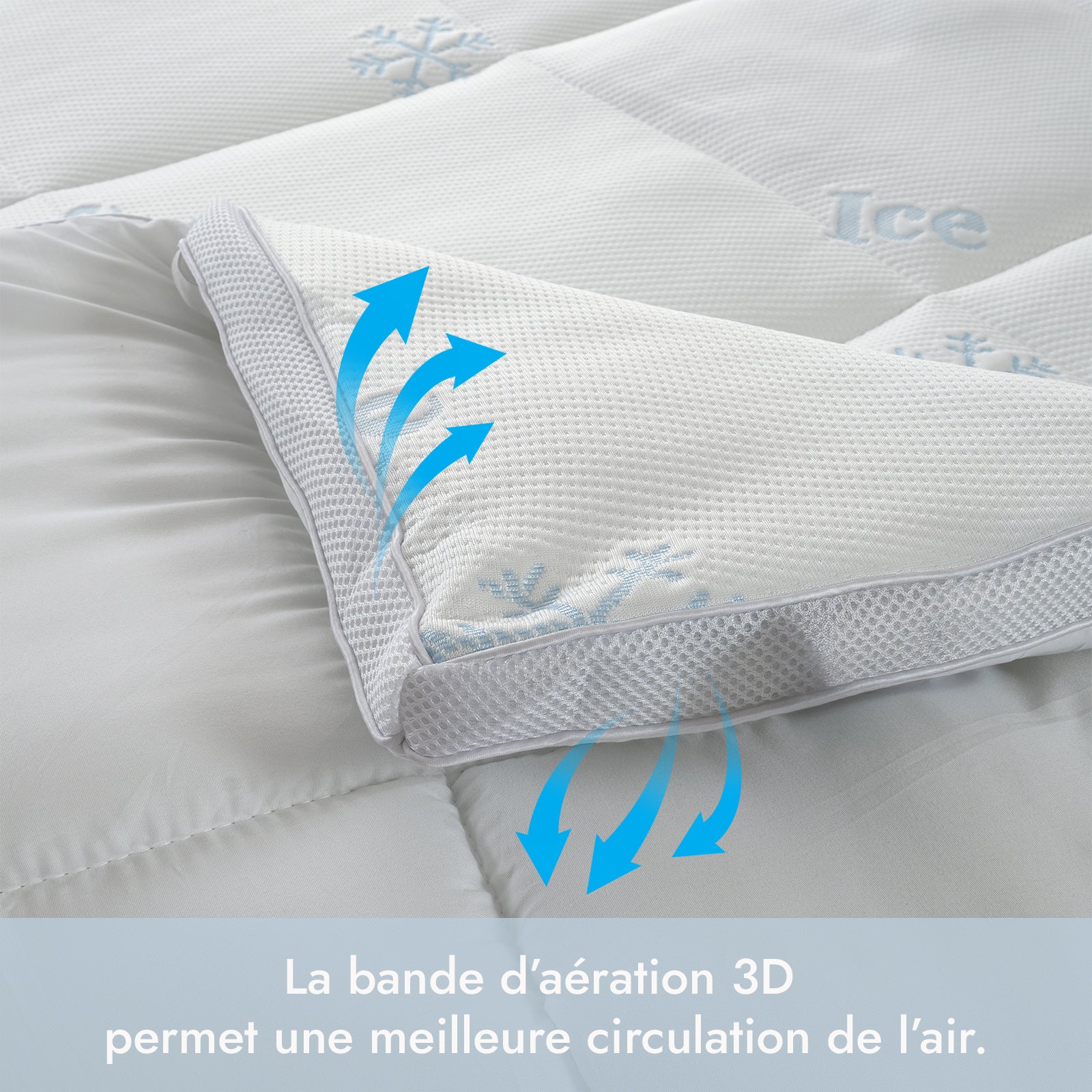 Surmatelas tissu Ice Cool, été, bonnet élastique – Collection été - Image 4