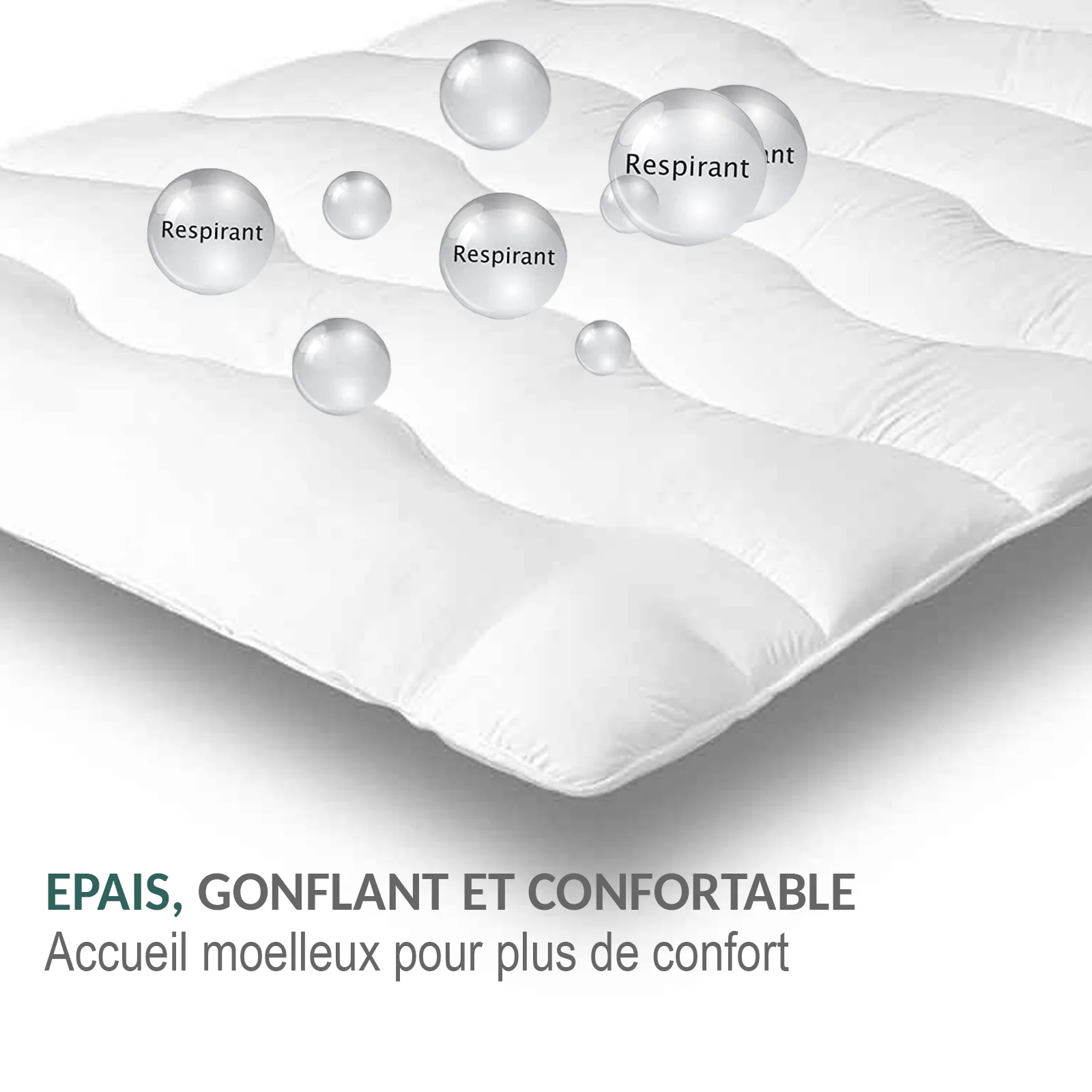 Surmatelas Nuage : microfibre et protège matelas - Image 7