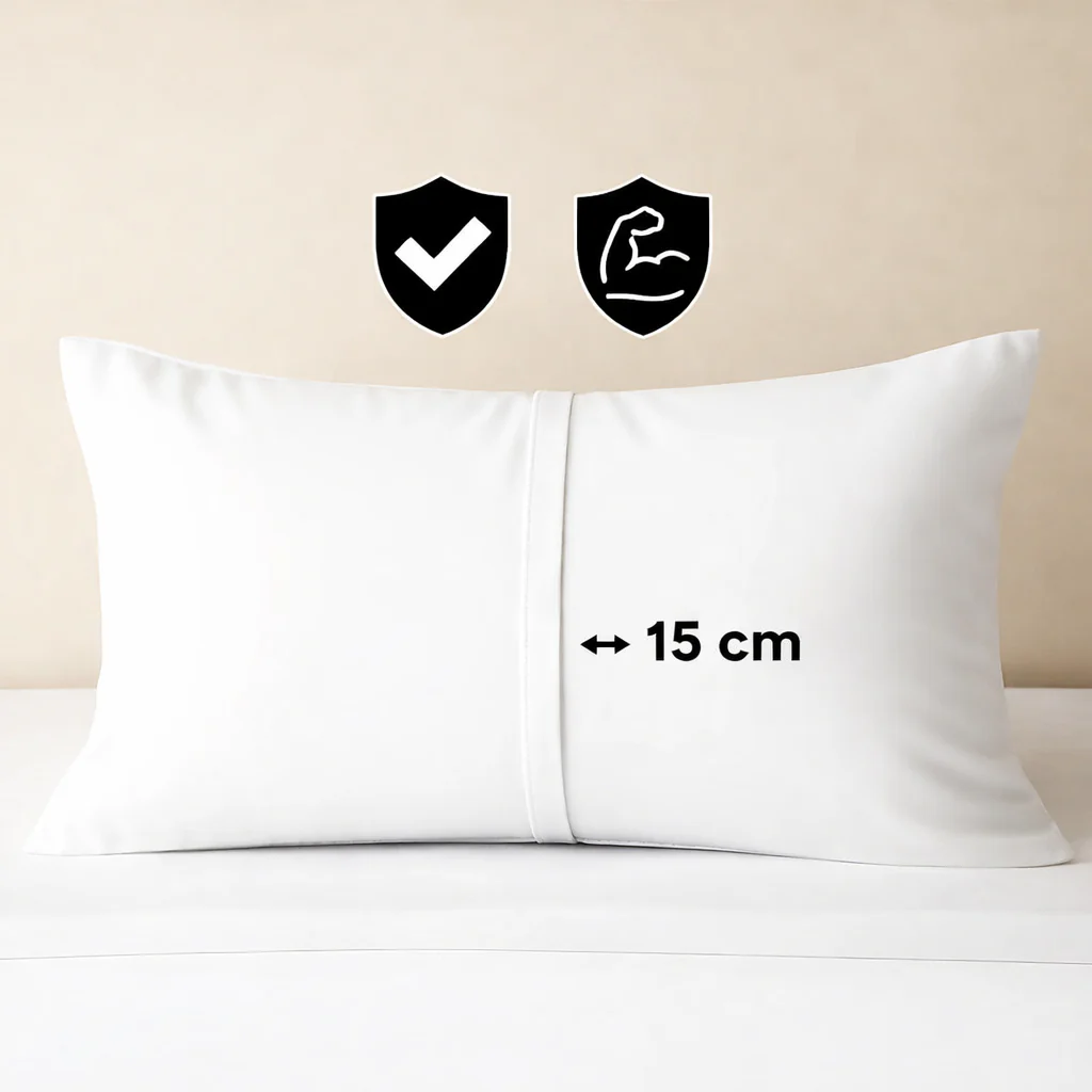 Taie d’oreiller coton blanc, douceur haut de gamme, confort naturel - Collection Coton - Image 8